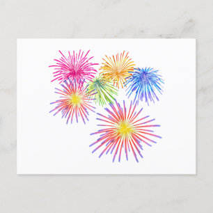 Fireworks Big Party Celebration Firecrackers Briefkaart