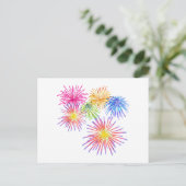 Fireworks Big Party Celebration Firecrackers Briefkaart (Staand voorkant)
