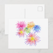 Fireworks Big Party Celebration Firecrackers Briefkaart (Voorkant / Achterkant)