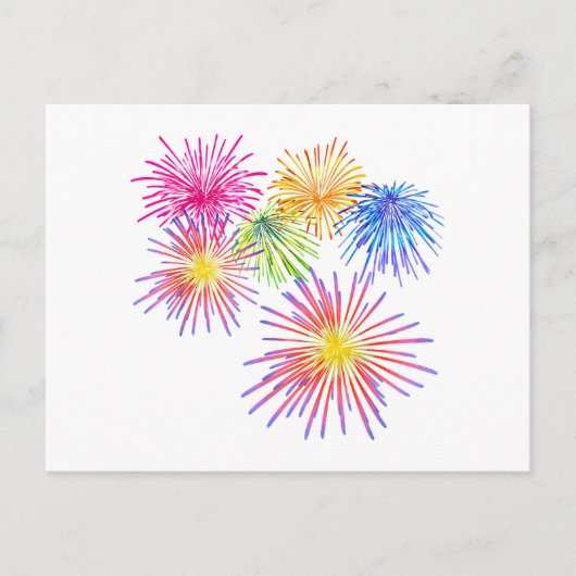 Fireworks Big Party Celebration Firecrackers Briefkaart (Voorkant)
