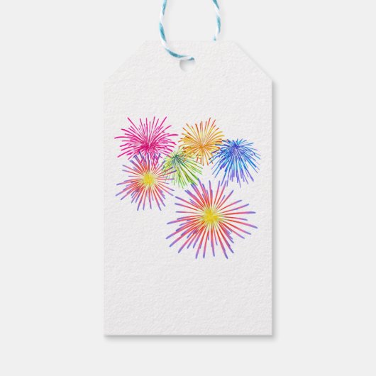 Fireworks Big Party Celebration Firecrackers Cadeaulabel (Achterkant)