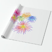 Fireworks Big Party Celebration Firecrackers Cadeaupapier (Uitgerold)