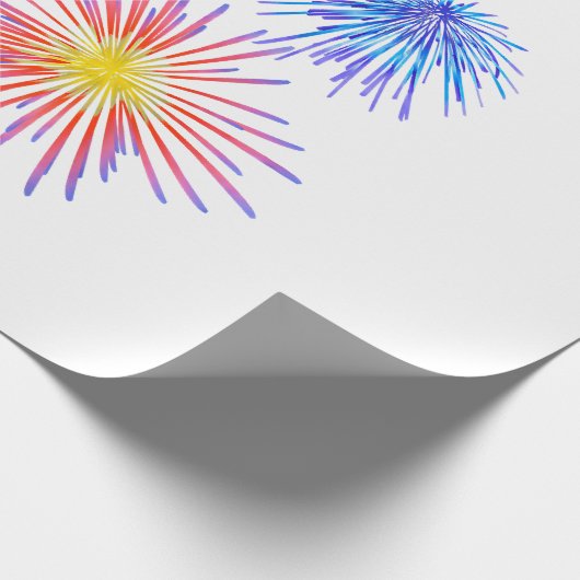 Fireworks Big Party Celebration Firecrackers Cadeaupapier (Hoek)