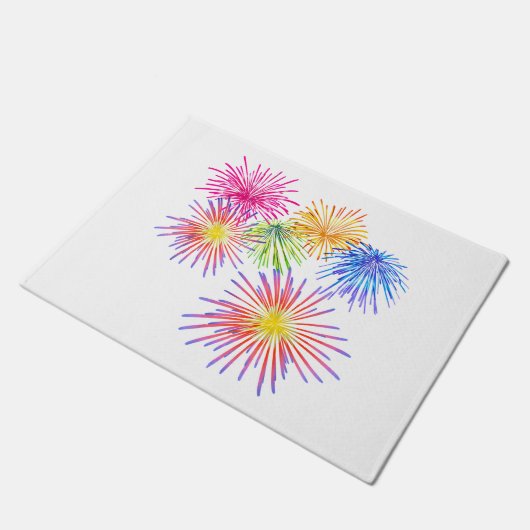 Fireworks Big Party Celebration Firecrackers Deurmat (Schuin)