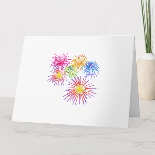 Fireworks Big Party Celebration Firecrackers Kaart (Voorkant)