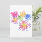 Fireworks Big Party Celebration Firecrackers Kaart (Staand voorkant)