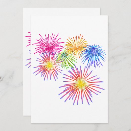 Fireworks Big Party Celebration Firecrackers Kaart (Voorkant / Achterkant)