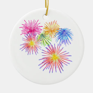 Fireworks Big Party Celebration Firecrackers Keramisch Ornament