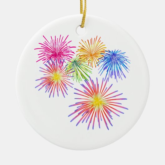 Fireworks Big Party Celebration Firecrackers Keramisch Ornament (Voorkant)