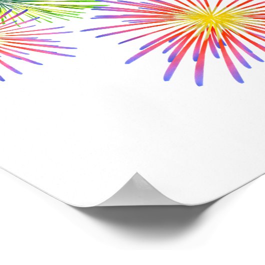 Fireworks Big Party Celebration Firecrackers Poster (Hoek)