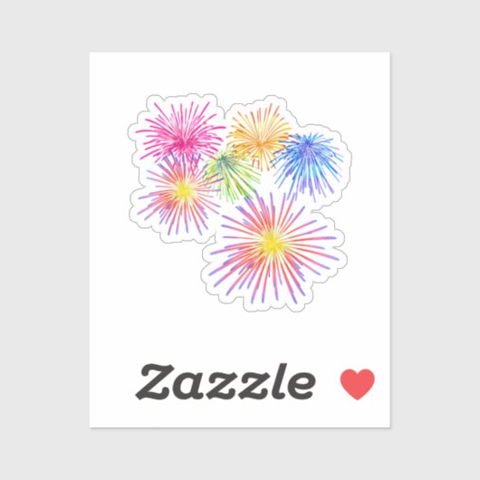 Fireworks Big Party Celebration Firecrackers Sticker (Vel)