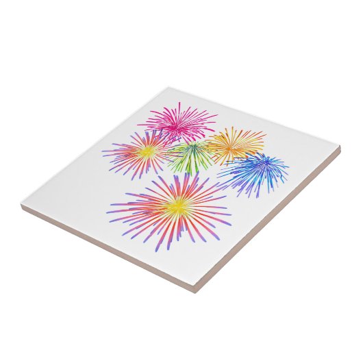 Fireworks Big Party Celebration Firecrackers Tegeltje (Zijkant)