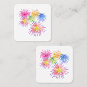 Fireworks Big Party Celebration Firecrackers Vierkante Visitekaartje (Voorkant / Achterkant)