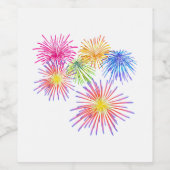 Fireworks Big Party Celebration Firecrackers Wijn Etiket (Enkel label)