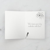 Fireworks Birthday Card - Fourth of July Kaart (Binnen)