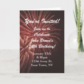 Fireworks Birthday Invitation Instant downloaden Feestdagen Kaart (Voorkant)