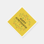 Fireworks Black Independence Day Happy Juneteenth Servet (Hoek)