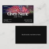 Fireworks Black Visitekaartje (Voorkant / Achterkant)