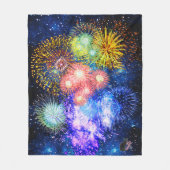 Fireworks brandt vleece Blanket Fleece Deken (Voorkant)