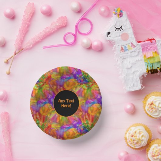 Fireworks - Bright Paint Spletters - voeg tekst to Papieren Kommen (Feest)