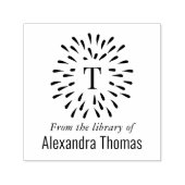 Fireworks Burst Single Initiaal #3 Bibliotheekboek Zelfinktende Stempel (Design)