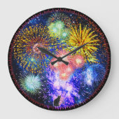 Fireworks Bursts Clock Grote Klok (Voorkant)