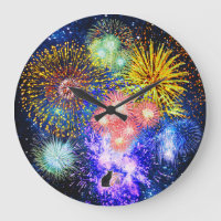 Fireworks Bursts Clock