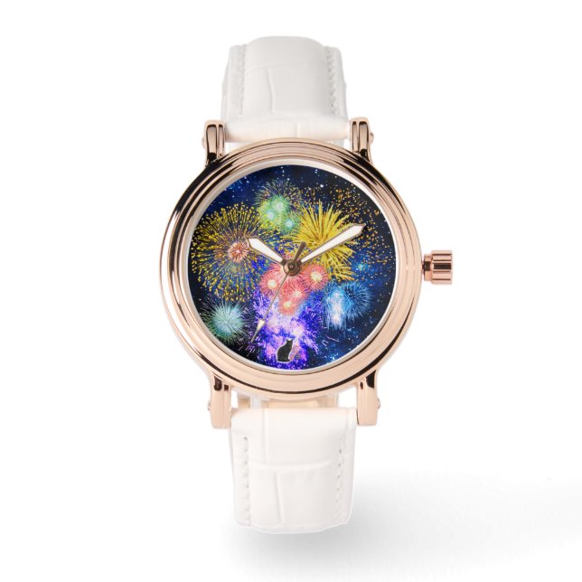 Fireworks Bursts Horloge (Voorkant)