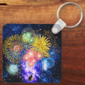 Fireworks Bursts Sleutelhanger (Achterkant)
