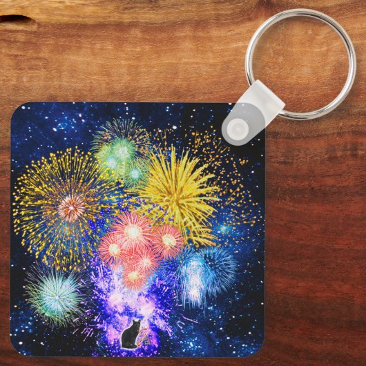Fireworks Bursts Sleutelhanger (Achterkant)