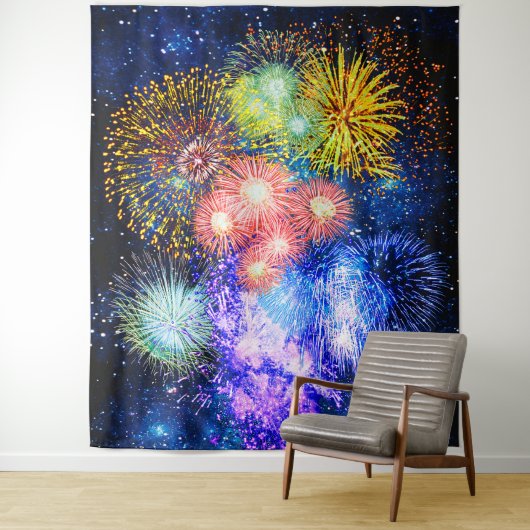 Fireworks Bursts Wandkleed (In situ)