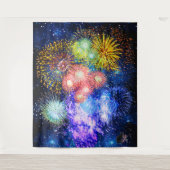 Fireworks Bursts Wandkleed (Voorkant)