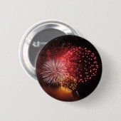 Fireworks-Button — rood vuurwerk Ronde Button 5,7 Cm (Voorkant /achterkant)