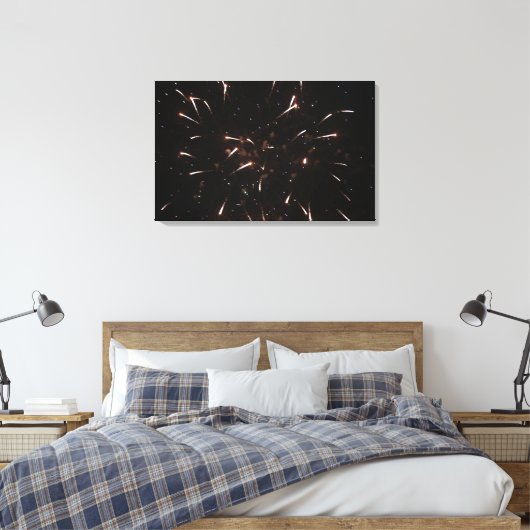 Fireworks Canvas afdrukken (Insitu (Slaapkamer))