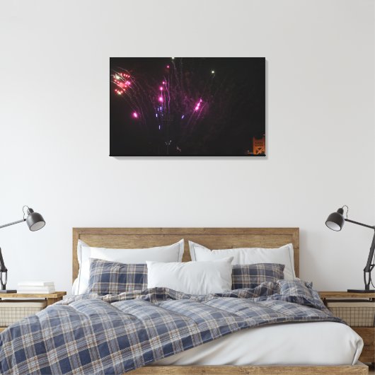 Fireworks Canvas afdrukken (Insitu (Slaapkamer))