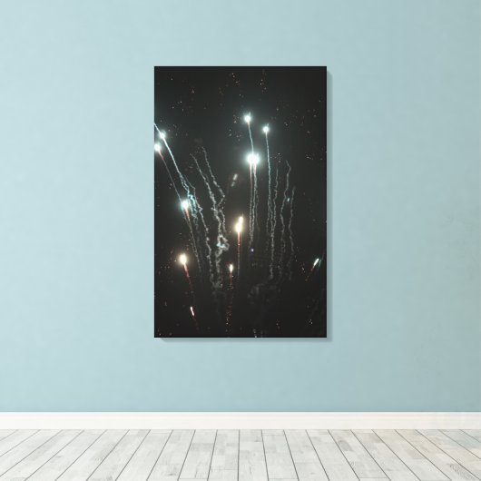 Fireworks Canvas afdrukken (Insitu (Houten vloer))