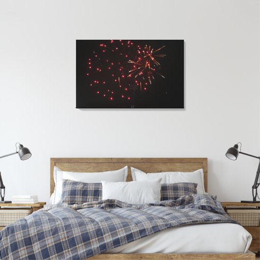 Fireworks Canvas afdrukken (Insitu (Slaapkamer))