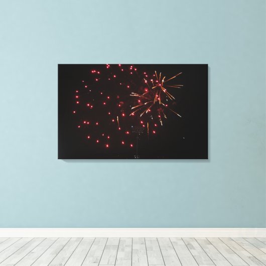 Fireworks Canvas afdrukken (Insitu (Houten vloer))