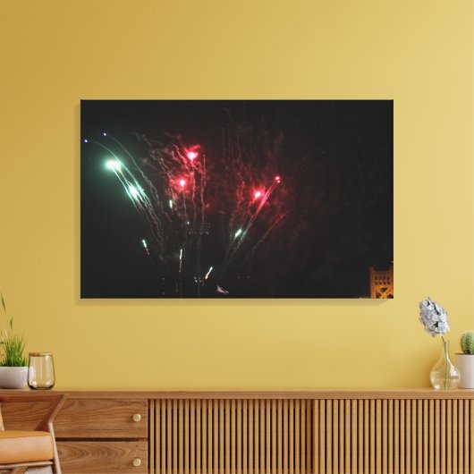 Fireworks Canvas afdrukken (Insitu (Woonkamer))