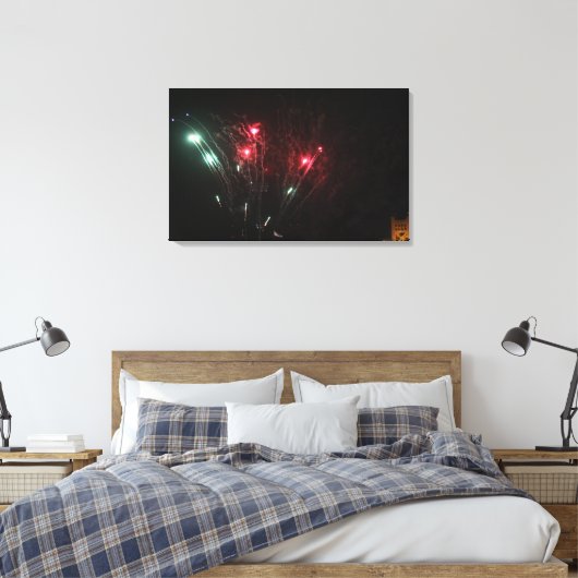 Fireworks Canvas afdrukken (Insitu (Slaapkamer))