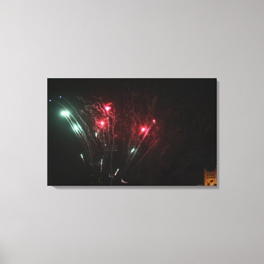 Fireworks Canvas afdrukken (Voorkant)