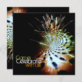 Fireworks Celebration Abstract Custom Kaart (Voorkant / Achterkant)