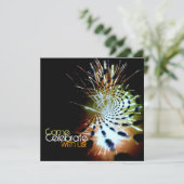 Fireworks Celebration Abstract Custom Kaart (Staand voorkant)