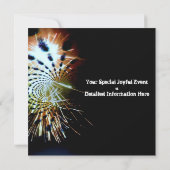 Fireworks Celebration Abstract Custom Kaart (Achterkant)