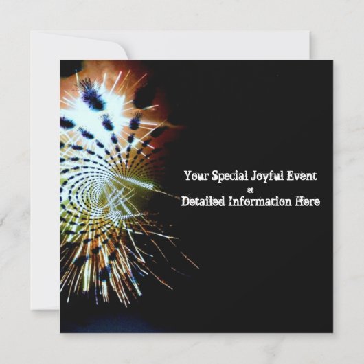 Fireworks Celebration Abstract Custom Kaart (Achterkant)