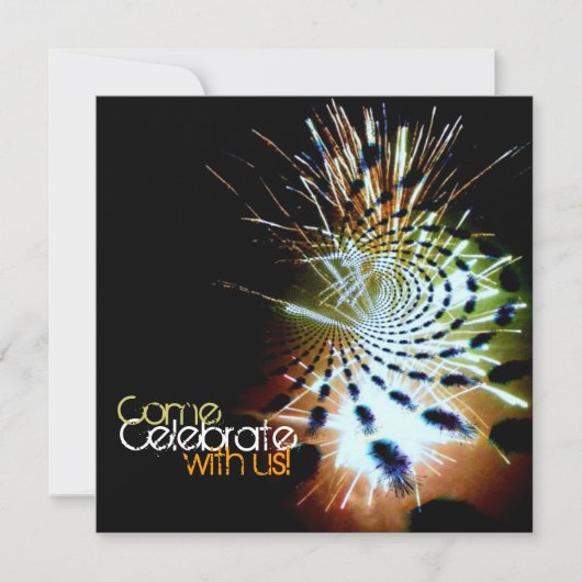 Fireworks Celebration Abstract Custom Kaart (Voorkant)