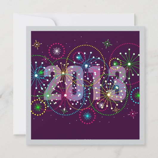 Fireworks Celebration for New Years Eve Party Kaart (Achterkant)