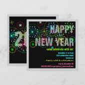 Fireworks Celebration for New Years Eve Party Kaart (Voorkant / Achterkant)