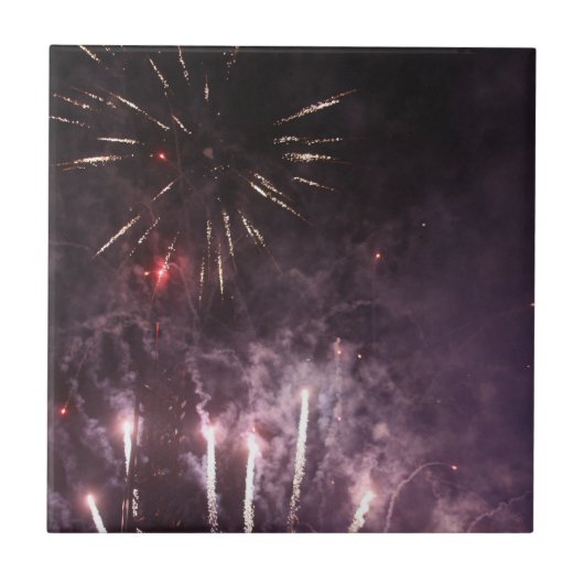 Fireworks Ceramic Tile Tegeltje (Voorkant)