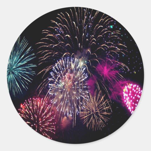 Fireworks Classic Round Sticker (Voorkant)